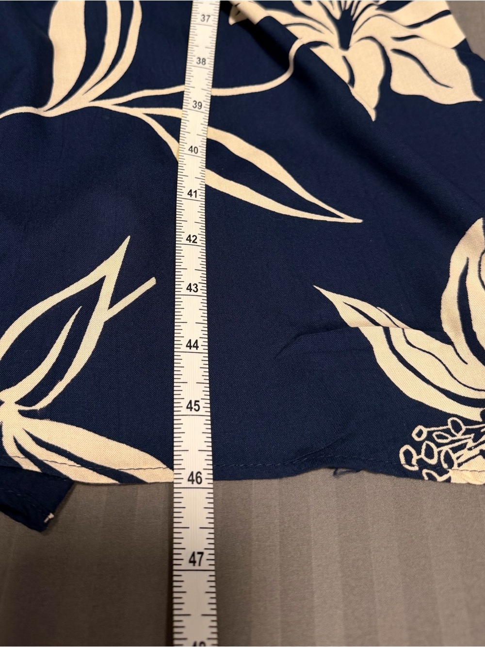 Angie Navy Maxi Dress with Cream Floral Pattern - Picture 4 of 7